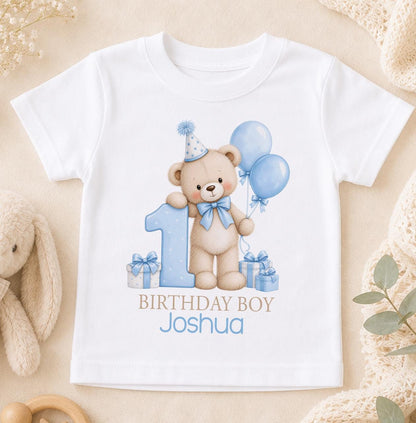 Personalised Teddy Bear 1st Birthday Outfit, Cake Smash Boy