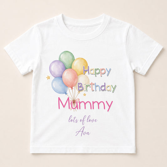 Children's clothing with the birthday t-shirt design