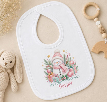 Personalised First Christmas Outfit, Snowman Baby Vest 2026 Gift