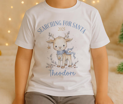 Personalised Kids Christmas Jumper – Custom Reindeer Shirt – Soft Cotton Festive Outfit - 1-2 UK (age)
