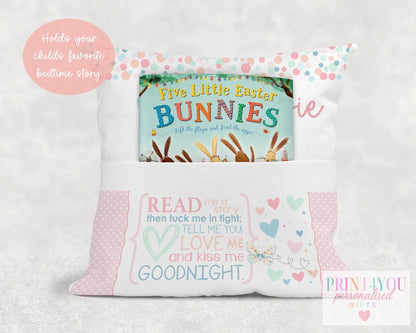 Personalised butterfly book cushion with insert included, custom name