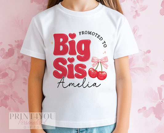 Children's clothing with the big sister shirt design
