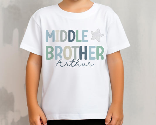 Children's clothing with the promoted to big brother cotton kids shirt design