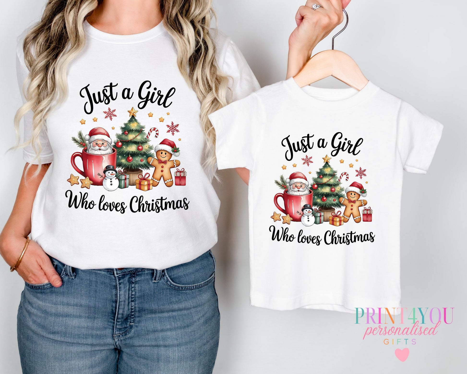 Matching Mummy and Me Shirts – Personalised Family Tops – Soft Cotton Christmas Tees - 0-3 months