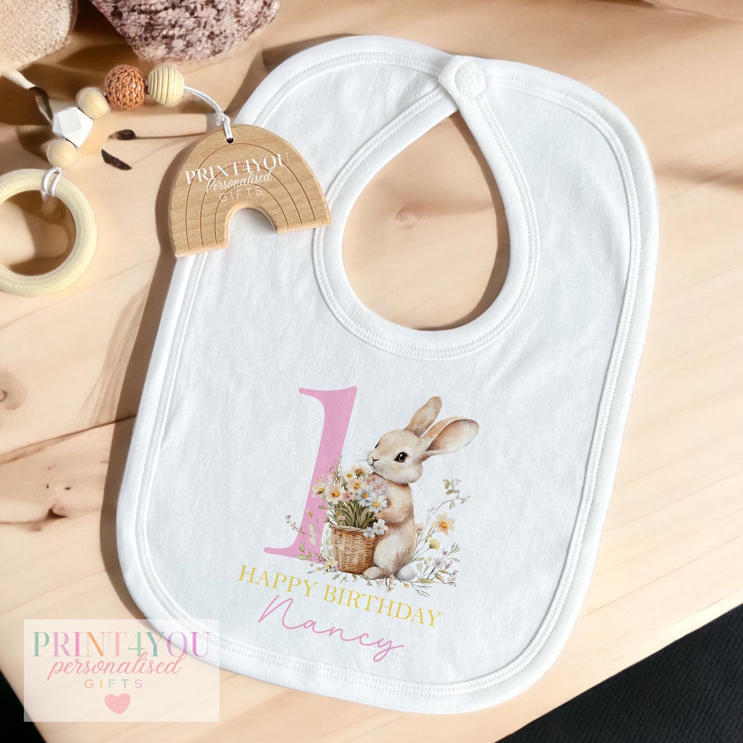 Personalised 1st Birthday Outfit – Baby First Birthday Clothes | Soft Cotton Sleepsuit & Vest