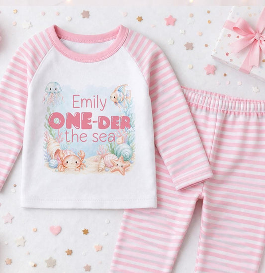 Children's clothing with the birthday pyjamas design