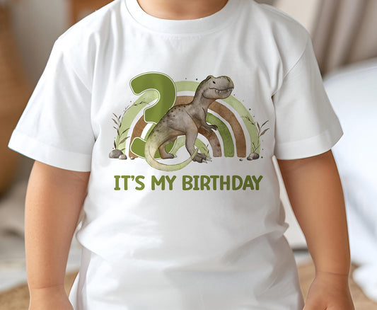 Dinosaur Birthday T – rex T – shirt – It's my Birthday, Any number - 6-12m