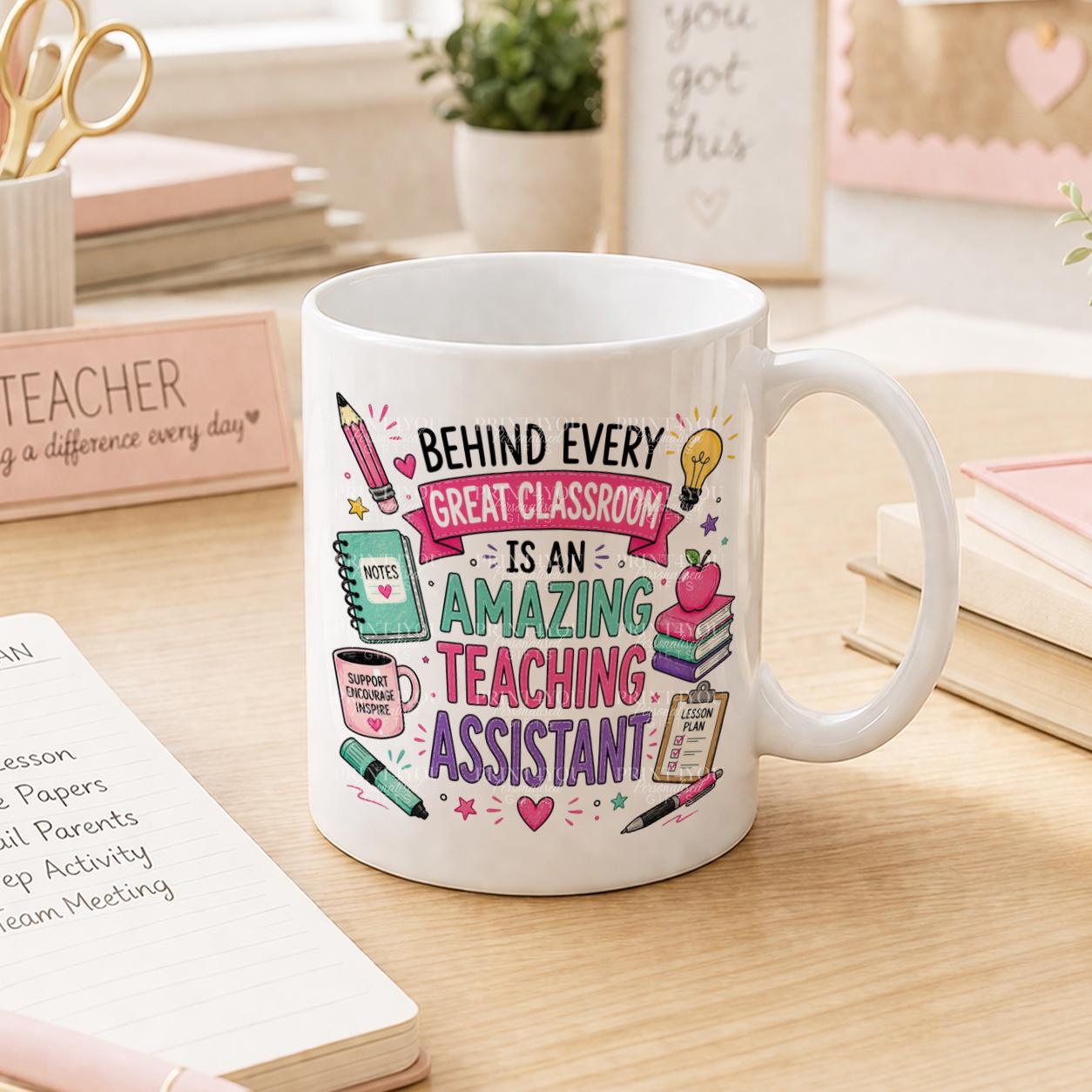 Teaching assistant mug, end of term thank you gift