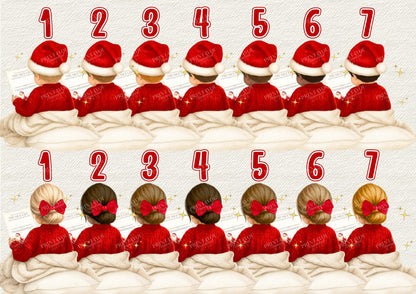 Personalised Santa Door Hanger with custom name, Boy design 2, boy character holding Santa's Nice List on white acrylic