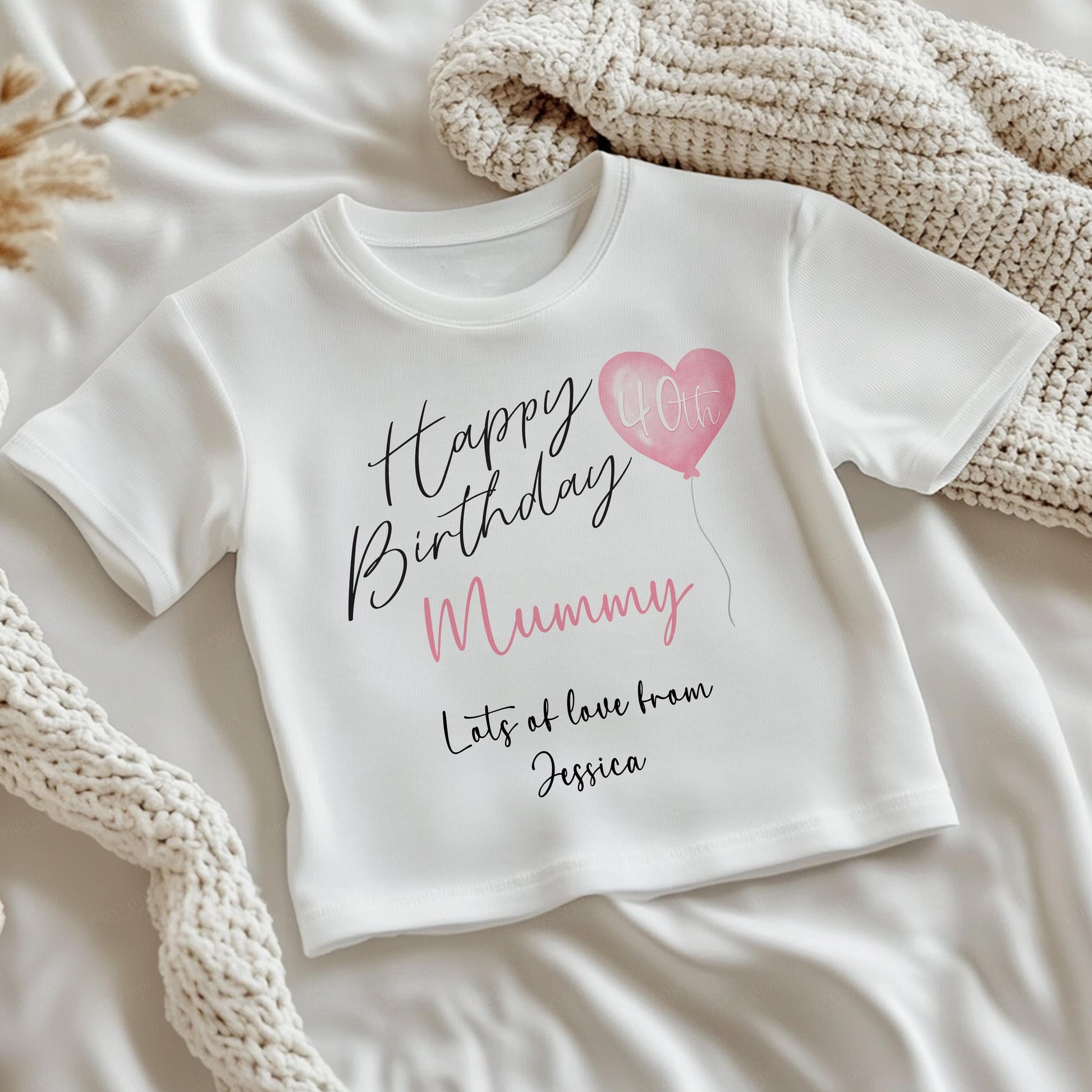 Happy Birthday Mummy, 30th 40th Birthday as My Mummy, Sleepsuit Baby grow Bodysuit Vest, Mum Birthday, Mummy Birthday - Bib