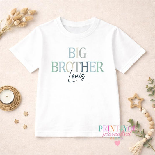 Children's clothing with the big brother t-shirt design