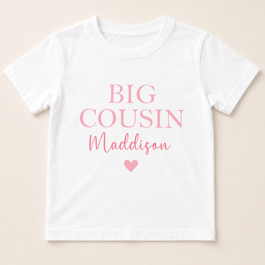 Children's clothing with the cousin t-shirt design
