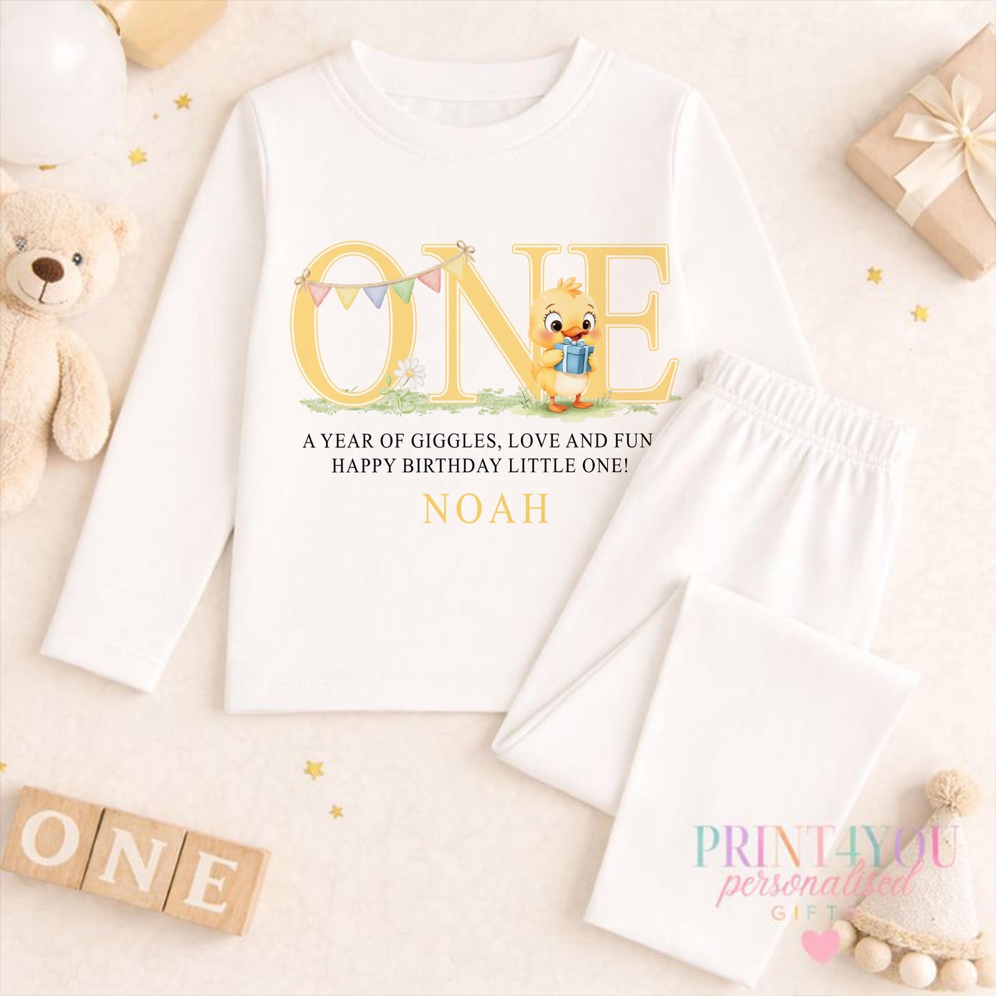 1st Birthday Outfit - Personalised Baby Birthday Vest | Soft Cotton Babywear