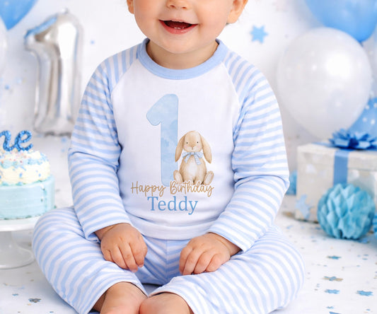 Children's clothing with the 1st birthday pyjamas design