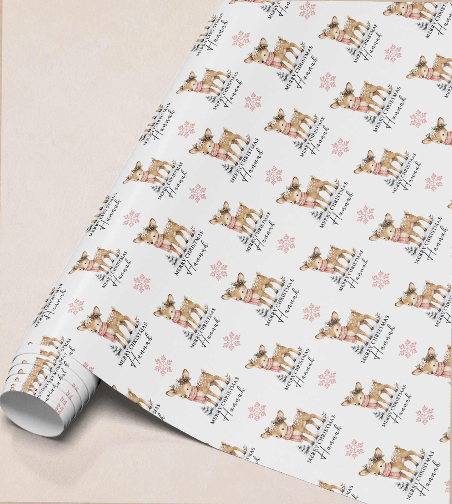 Printed christmas wrapping shown as wrapping paper