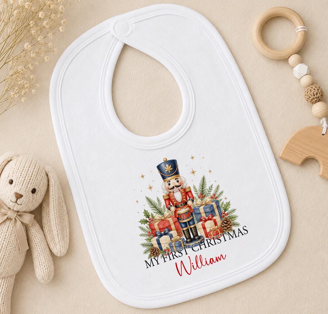 Personalised Baby Christmas Outfit, My First Christmas 2026 Nutcracker Vest