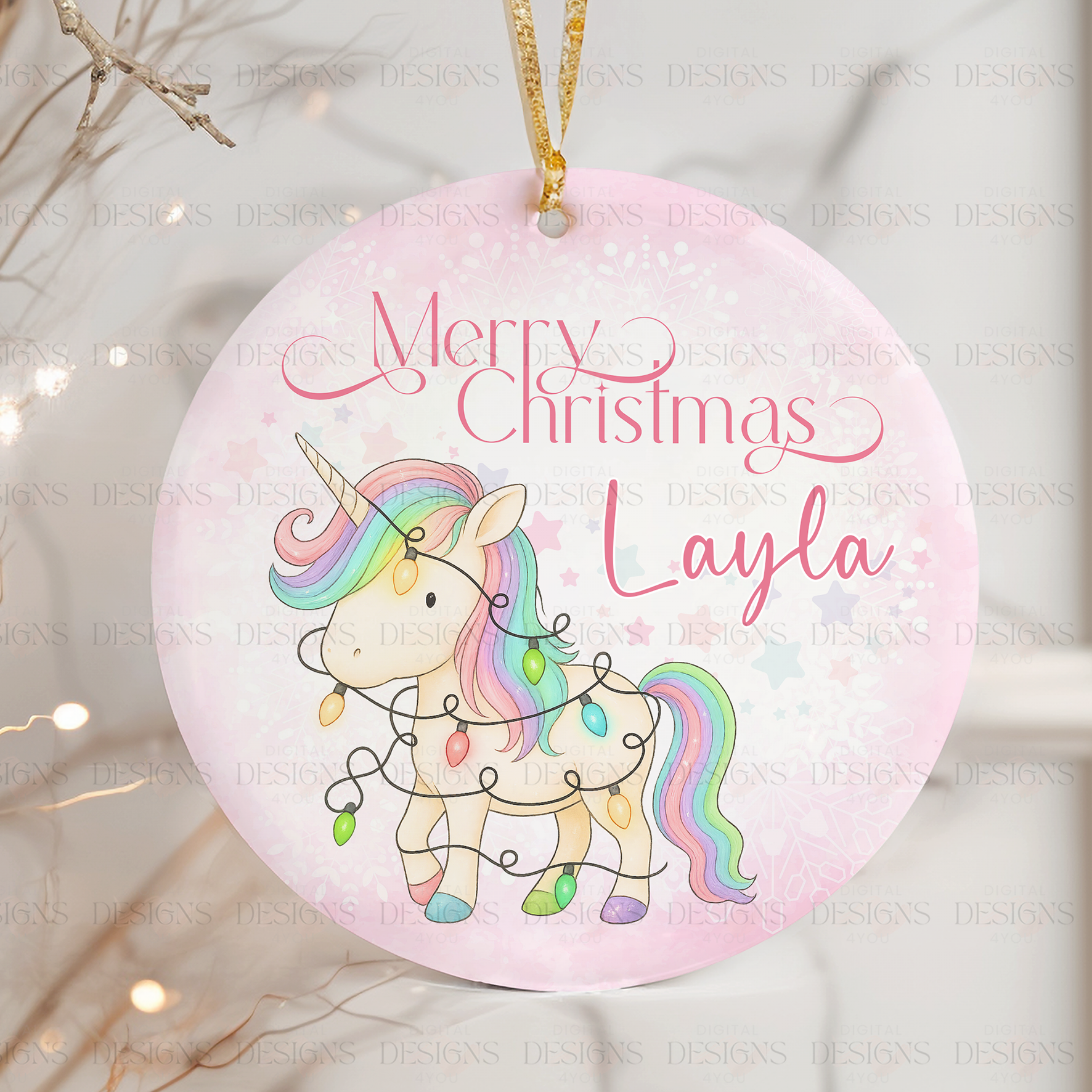 Unicorn Christmas Bauble – Limited Edition Design – Exclusive PNG File Download