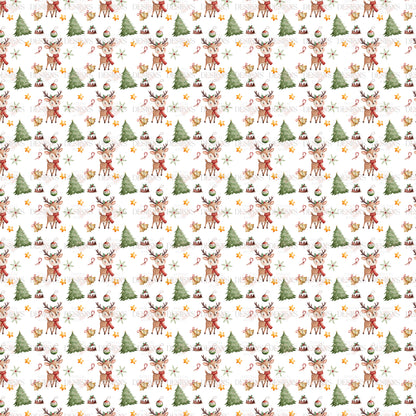 Christmas Reindeer Pattern – Exclusive Limited Edition Seamless Holiday PNG Art