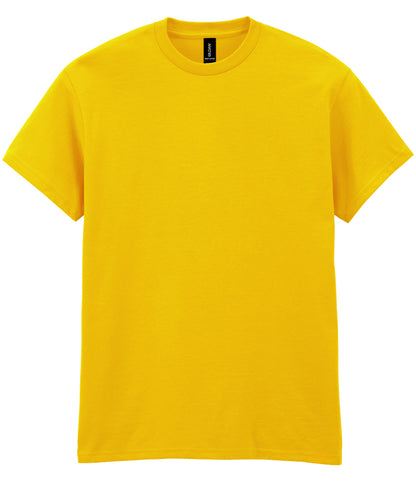 Daisy yellow heavy cotton T-shirt shown front-on, available for logo branding.