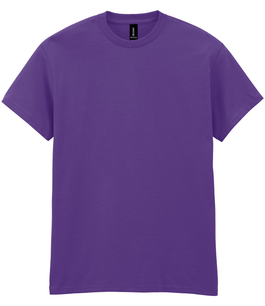 Lilac heavy cotton T-shirt shown front-on, available for logo branding.