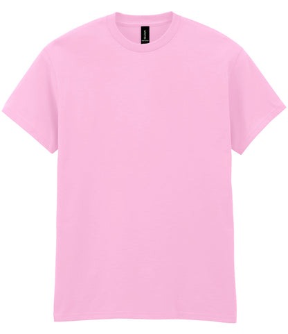 Light pink heavy cotton T-shirt shown front-on, available for logo branding.