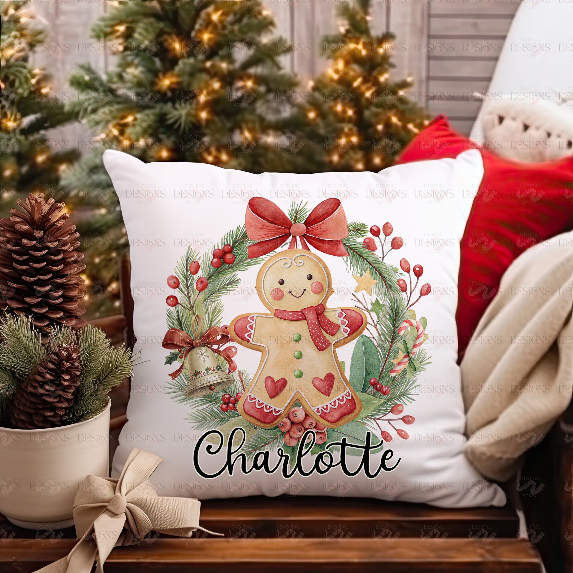 Gingerbread Wreath PNG – Limited Edition Digital Artwork With Transparent Background