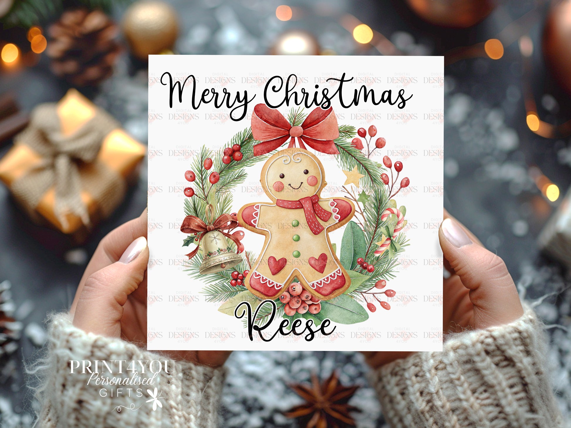 Gingerbread Wreath PNG – Limited Edition Digital Artwork With Transparent Background