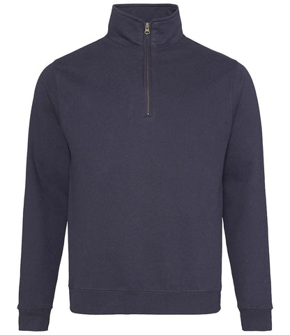 Navy children's 3/4 zip hoodie, front view, ready for personalisation
