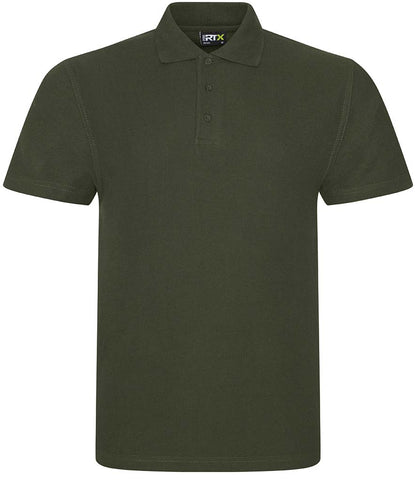Khaki personalised polo shirt, front view