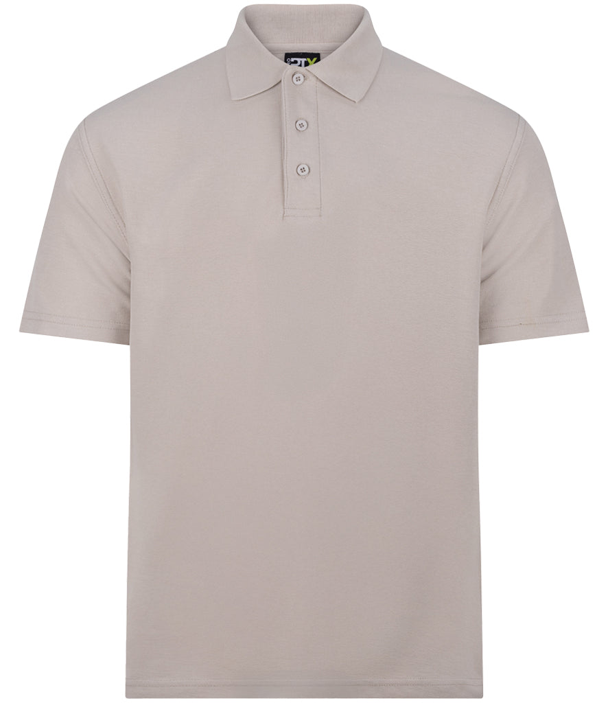 Stone personalised polo shirt, front view