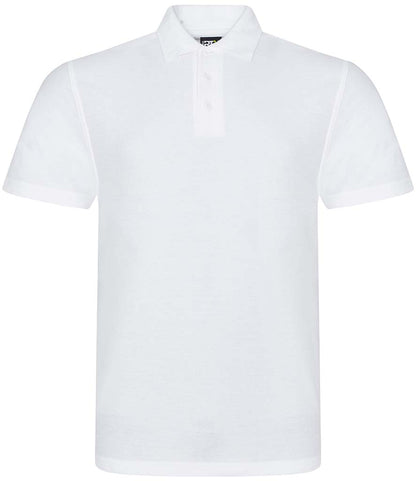 White personalised polo shirt, front view