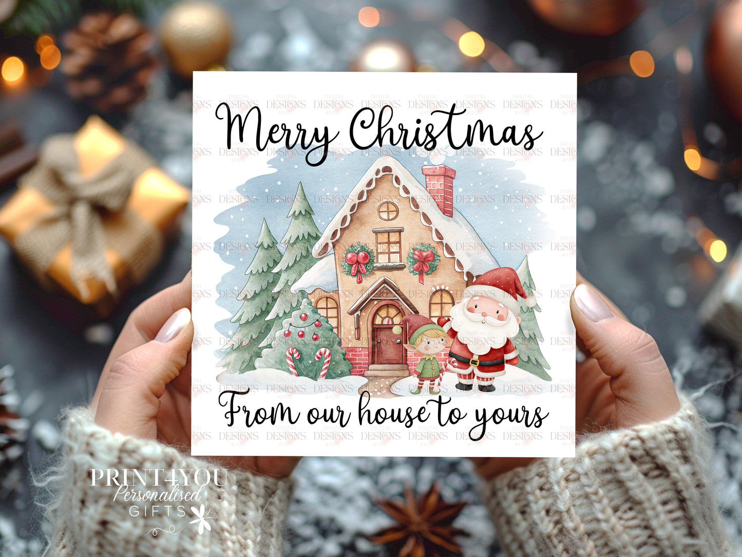 Santa House Scene – Limited Edition PNG – Exclusive Holiday Design Digital Download