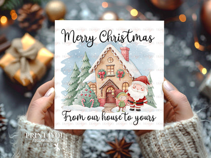 Santa House Scene – Limited Edition PNG – Exclusive Holiday Design Digital Download