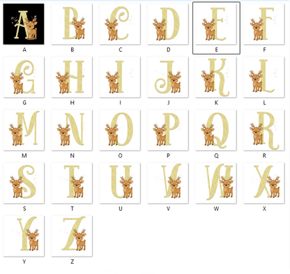 Limited Edition Alphabet – Gold Alphabet Letters – Exclusive PNG Digital Artwork Set