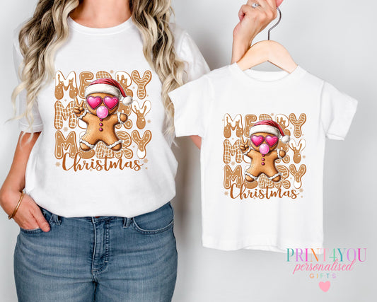 Matching Mummy and Me Shirts – Personalised Family Christmas Tops – Soft Cotton Tees - 0-3 months