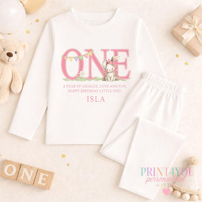 First Birthday Outfit Girl | Custom Baby Name Vest & Soft Cotton Baby Clothes