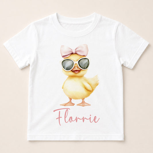 Personalised Duck Children's T-Shirt | 100% Cotton Kids Tee