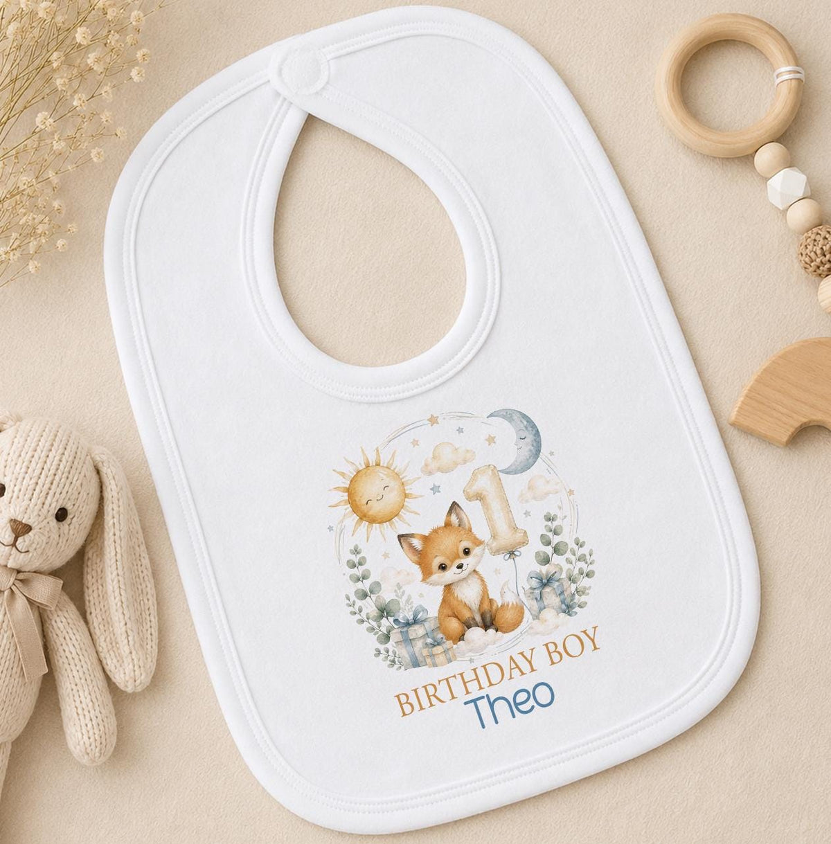 Personalised Fox 1st Birthday Outfit, Cake Smash Set