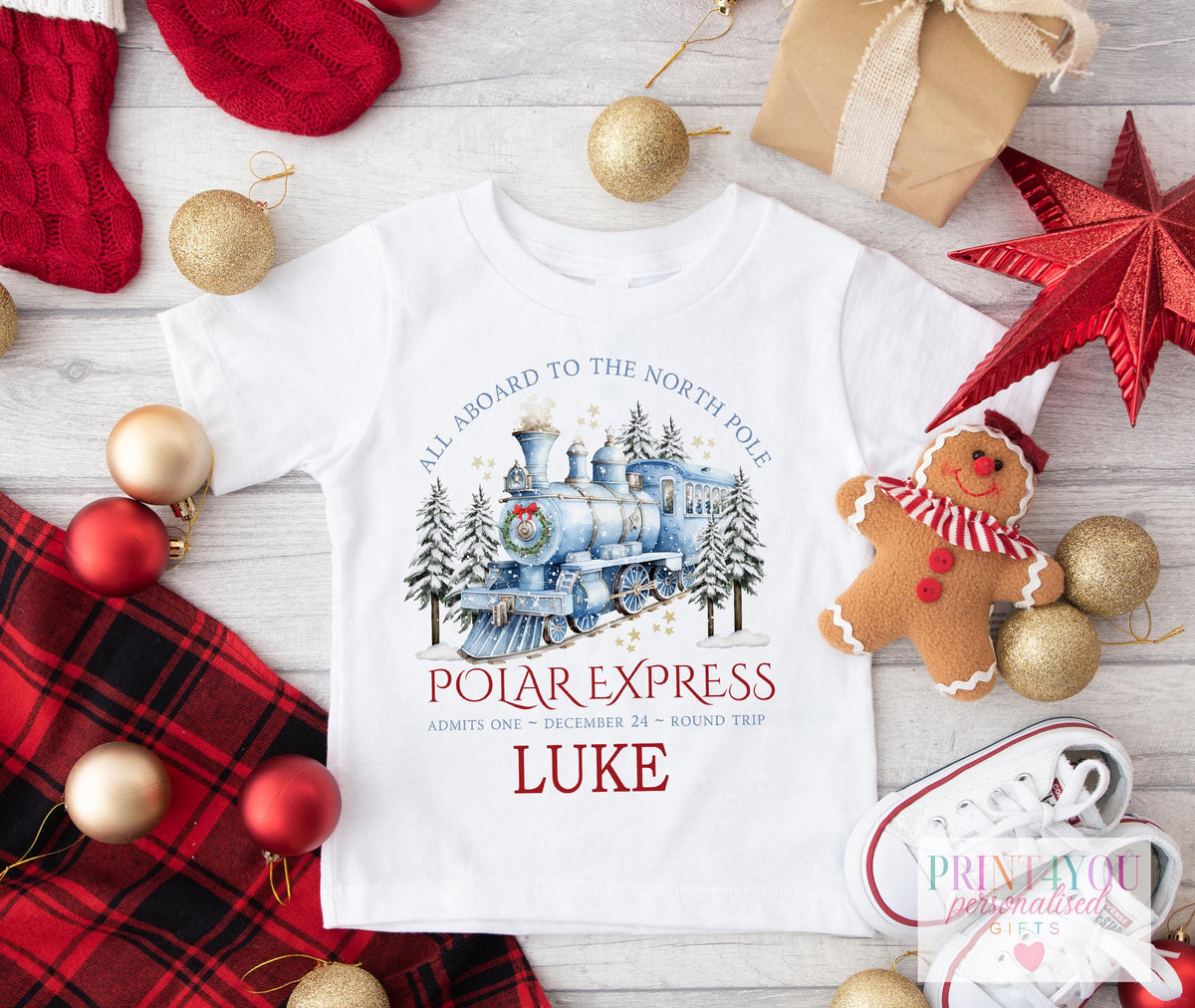 Polar Express Jumper – Personalised Kids Christmas Eve Clothing – Soft Cotton, Custom Name - 1-2 years SWEATSHIRT