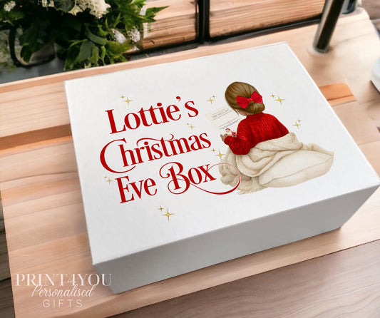 Personalised Christmas Eve Box – Magnetic Keepsake Gift Box, Custom Name