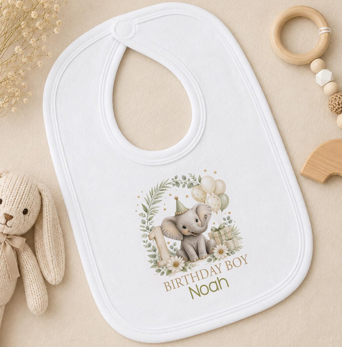 Personalised Elephant 1st Birthday Outfit, Cake Smash Set
