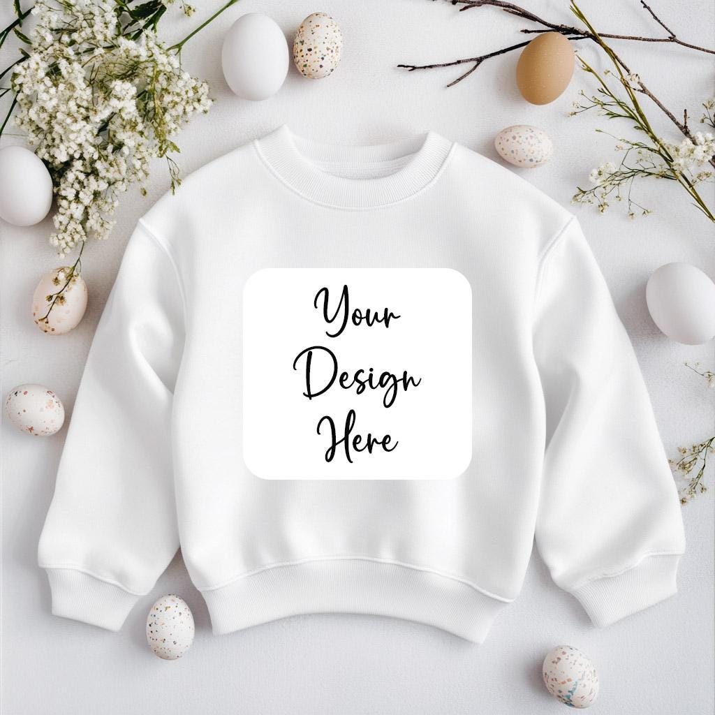 Personalised children's sweatshirt jumper printed with a custom photo and text on soft cotton, front view