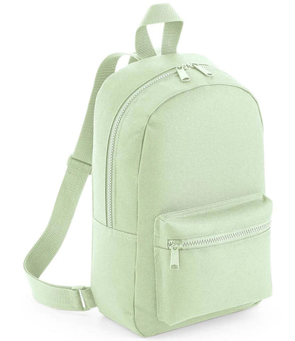 Close-up detail of the Mini Essential Fashion Backpack's zip and grab handle