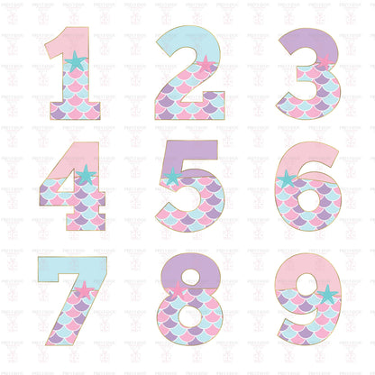 Personalised mermaid birthday t-shirt, size 2-3 years