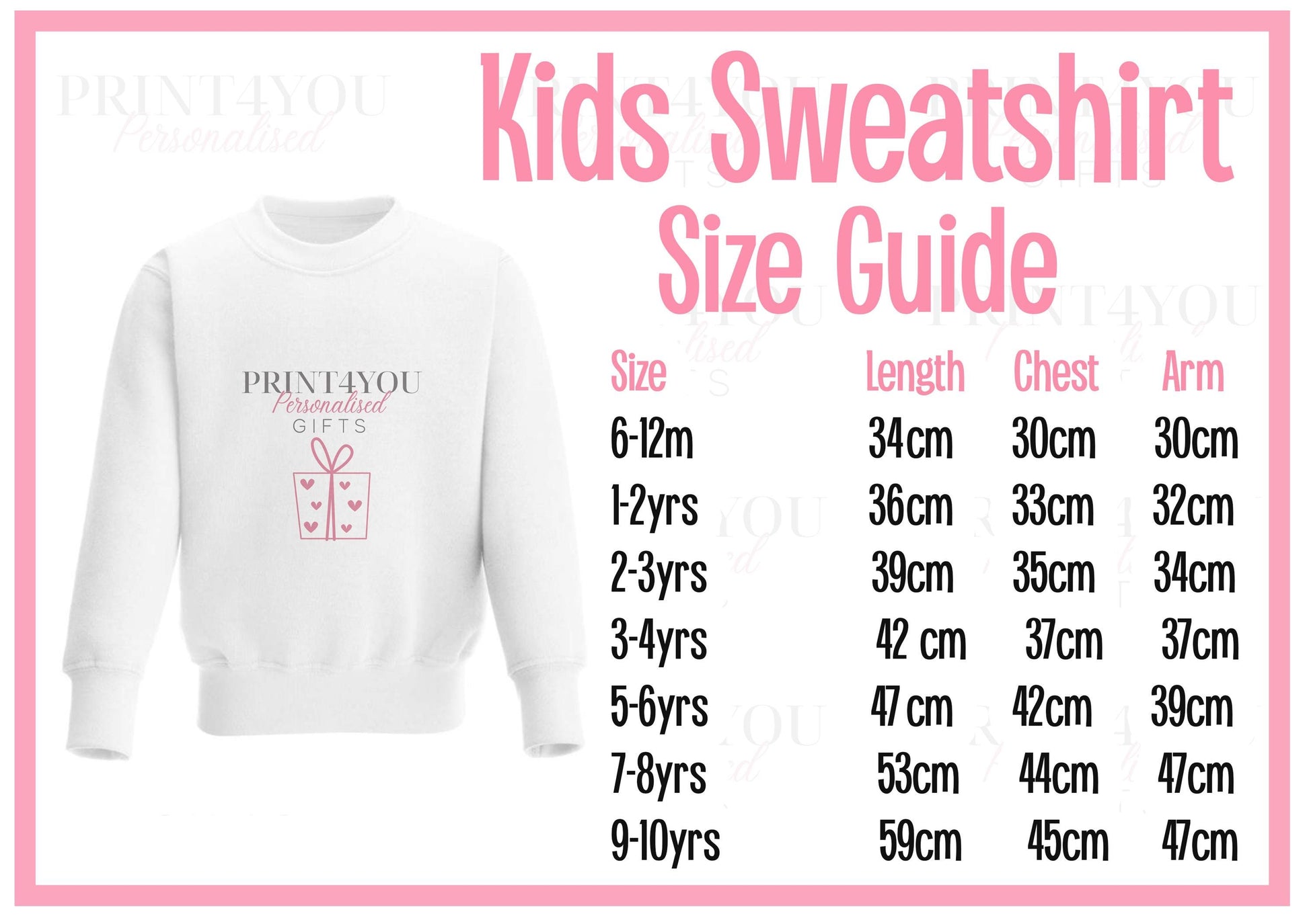 Personalised cousin jumper or t-shirt for kids, front view of the custom print
