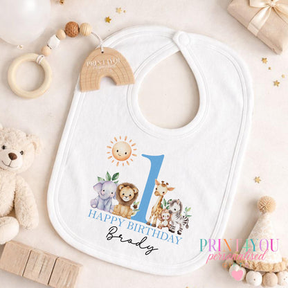 Personalised 1st Birthday T-Shirt – Custom Baby Safari Shirt | Soft Cotton, Machine Washable