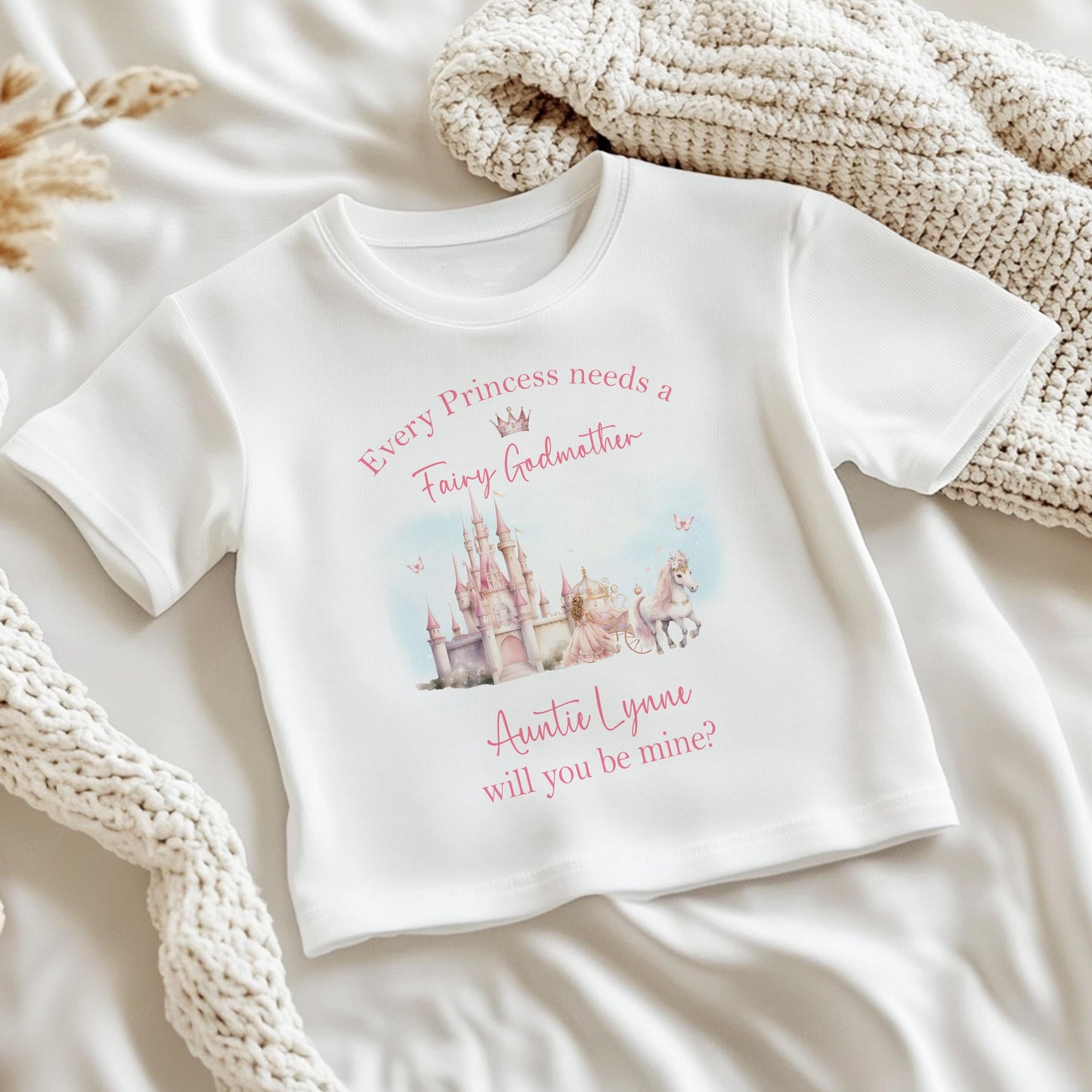 Personalised godmother proposal vest with custom name or message