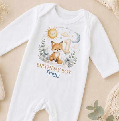 Personalised Fox 1st Birthday Outfit, Cake Smash Set