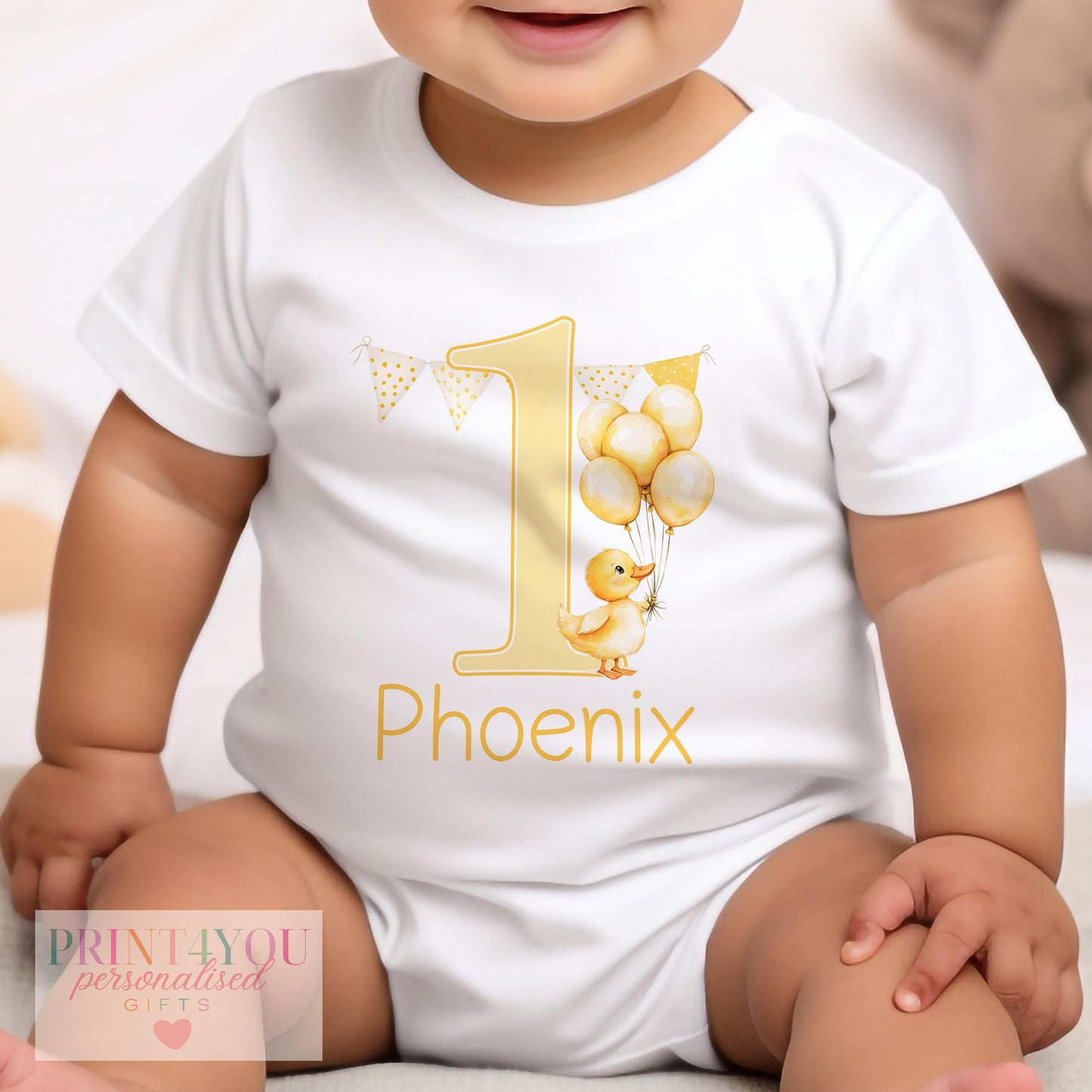 Personalised First Birthday Outfit – Soft Cotton Baby Clothes | Custom Vest & Sleepsuit
