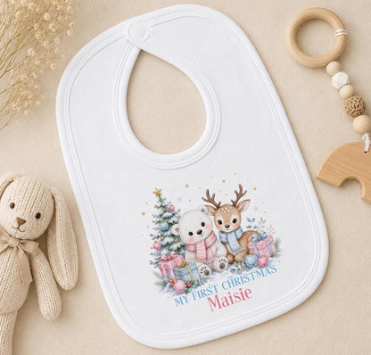 Personalised First Christmas Baby Outfit, 2026 Polar Bear Vest Gift